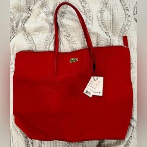 Lacoste Vibrant Red Tote Bag Formula One Tote Bag